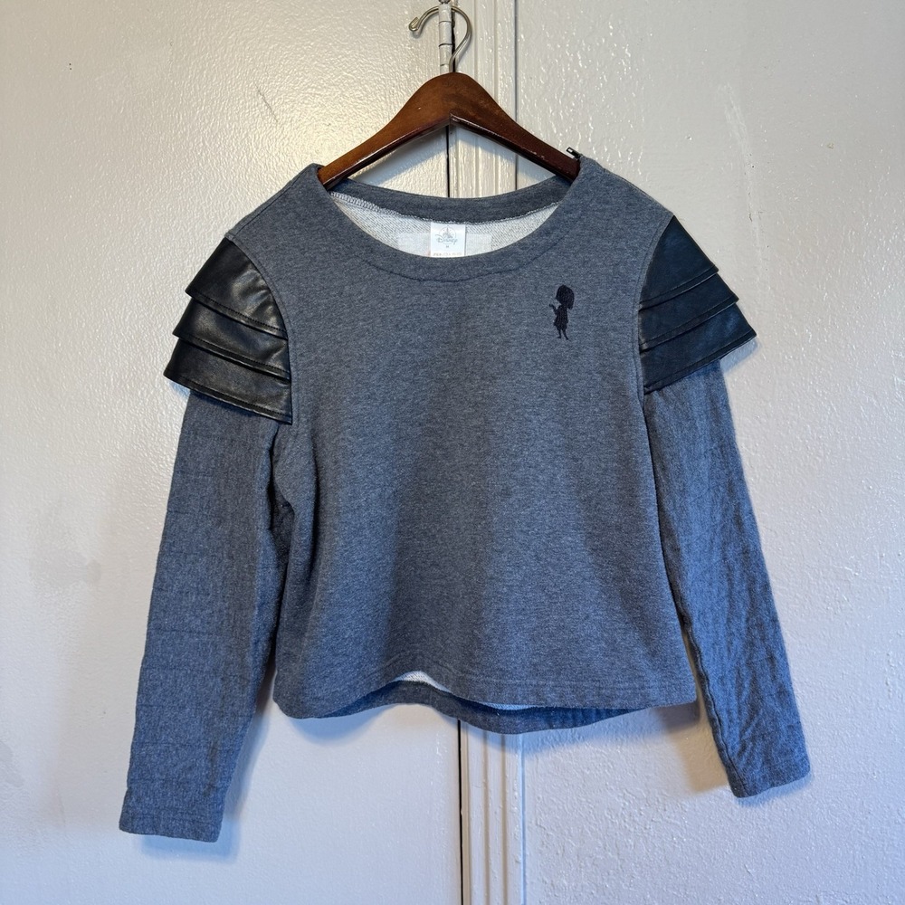 Disney Edna‎ Mode Women's M (S Fit)  Faux Leather Sleeve Pullover Sweater